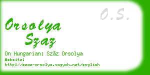 orsolya szaz business card