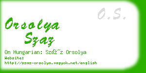 orsolya szaz business card